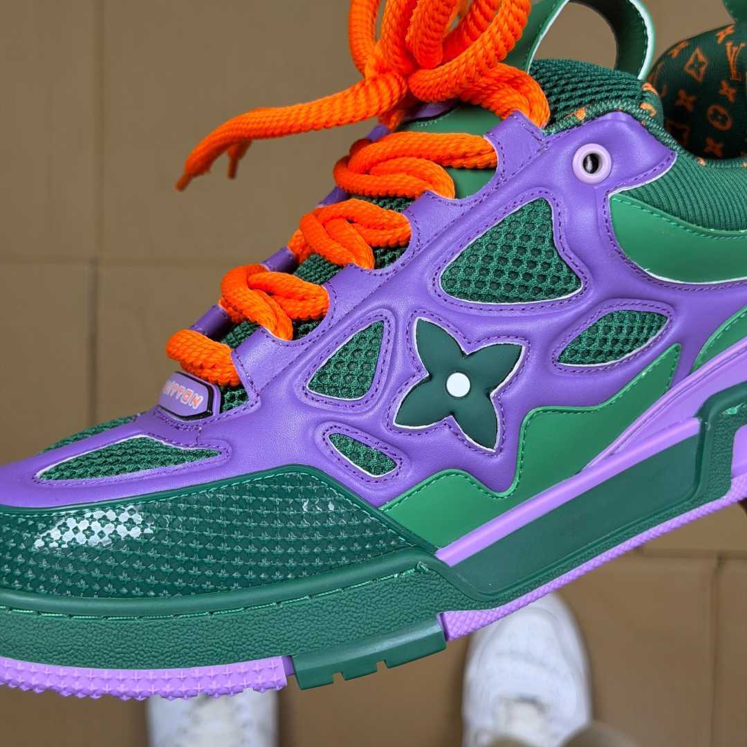 Purple and Green Skates