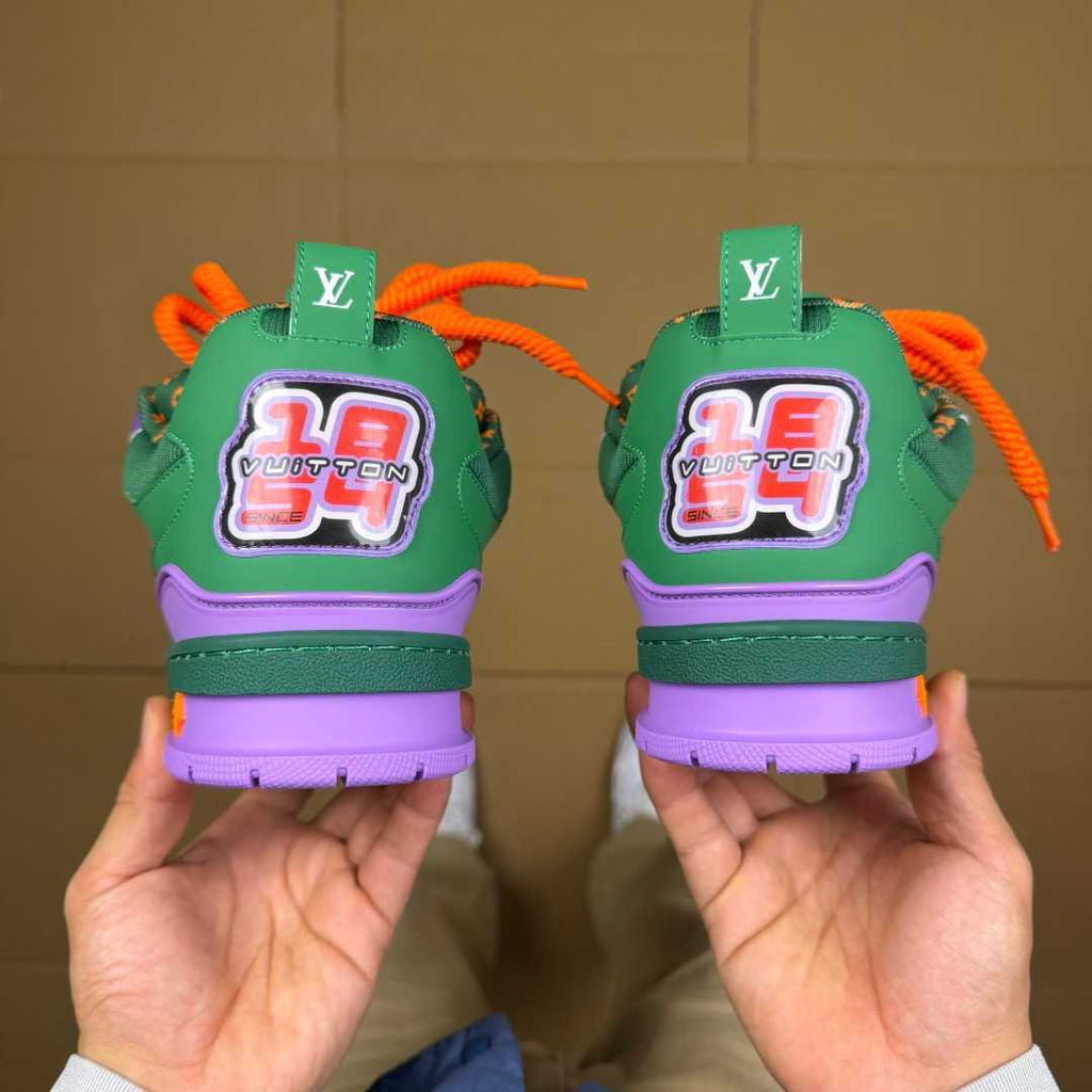 Purple and Green Skates
