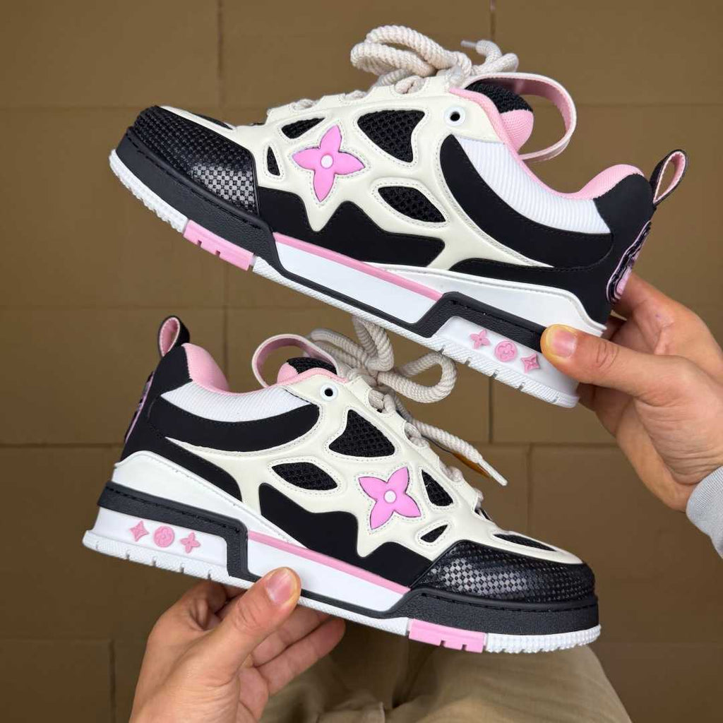 Pink, White, and Black Skates