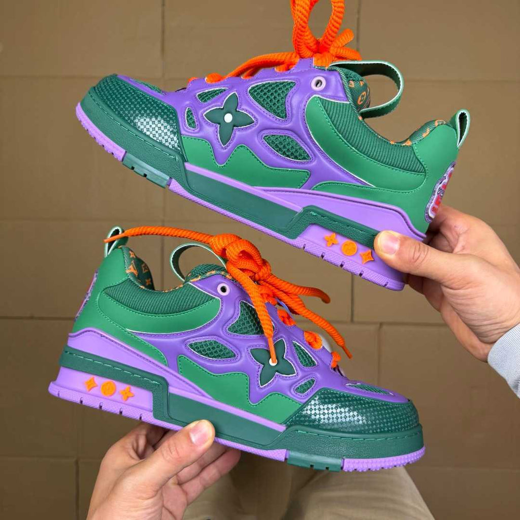 Purple and Green Skates