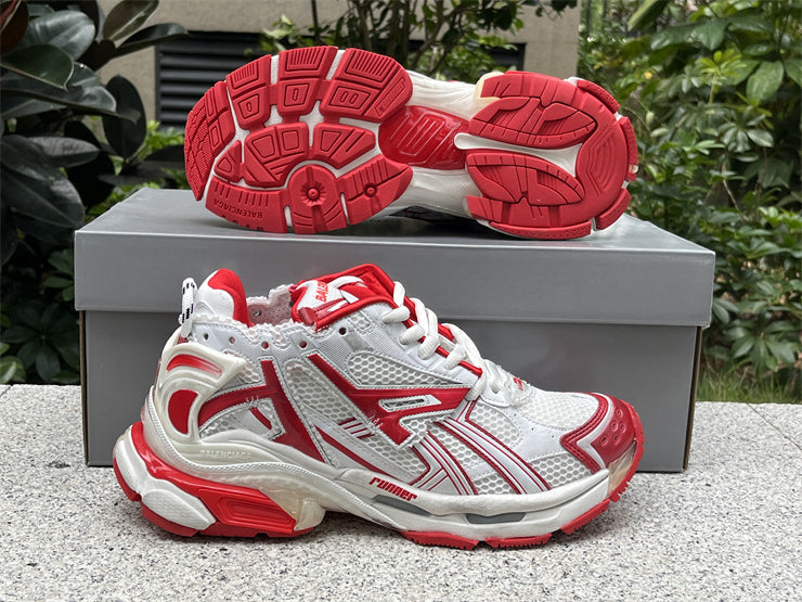 White and Red Runners
