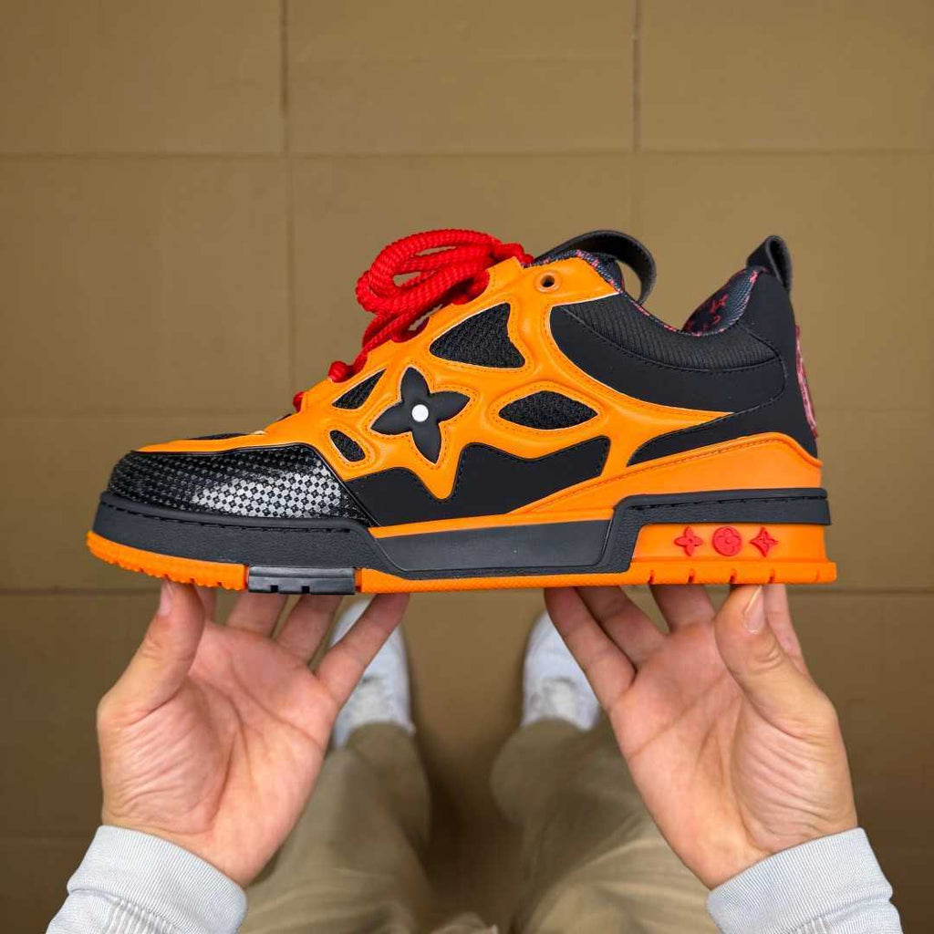 Orange and Black Skates