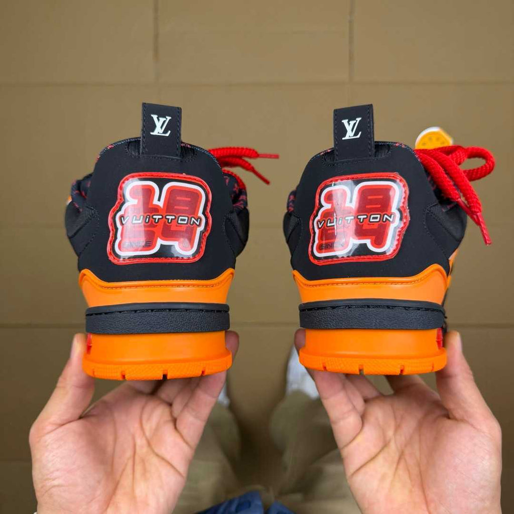 Orange and Black Skates