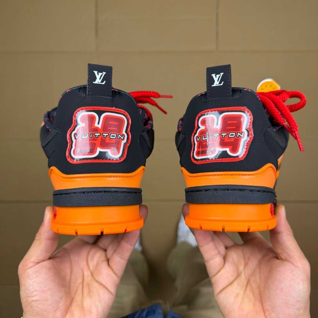 Orange and Black Skates