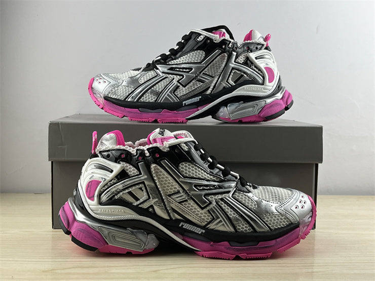 Pink, Grey, and Black Runners
