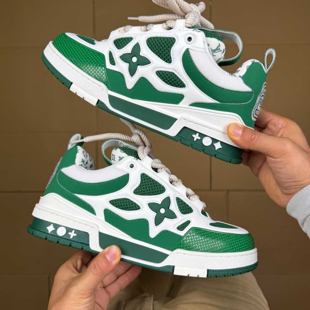 Green and White Skates