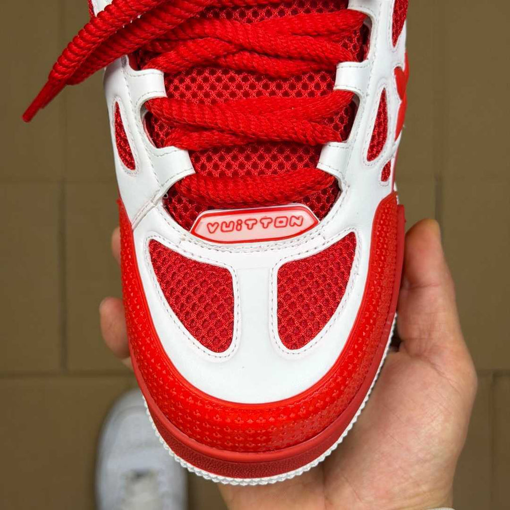 Red and White Skates
