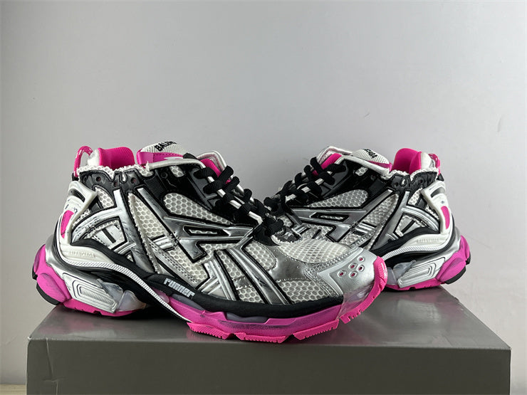 Pink, Grey, and Black Runners