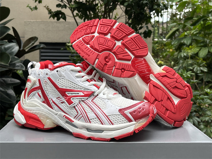 White and Red Runners