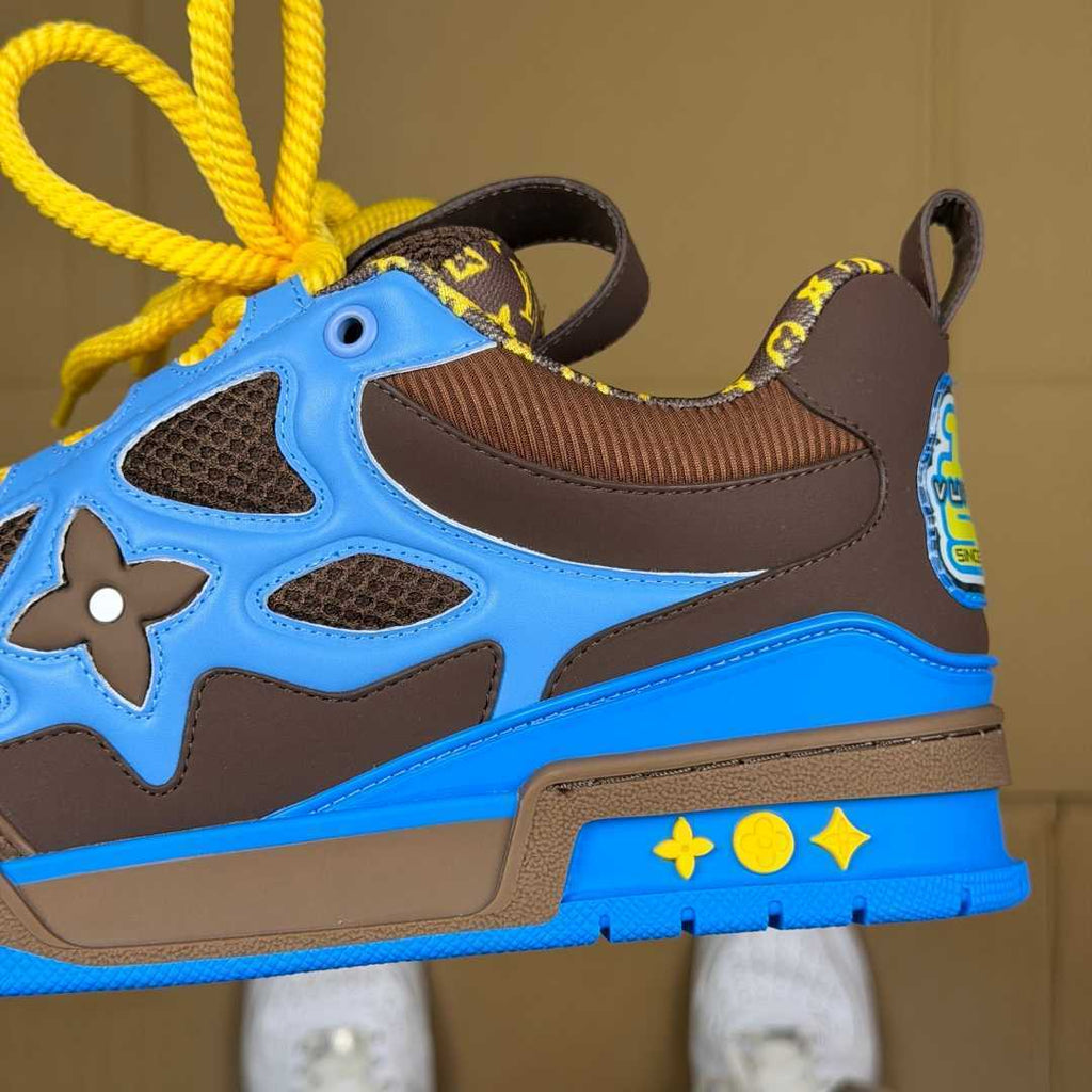 Blue and Brown Skates