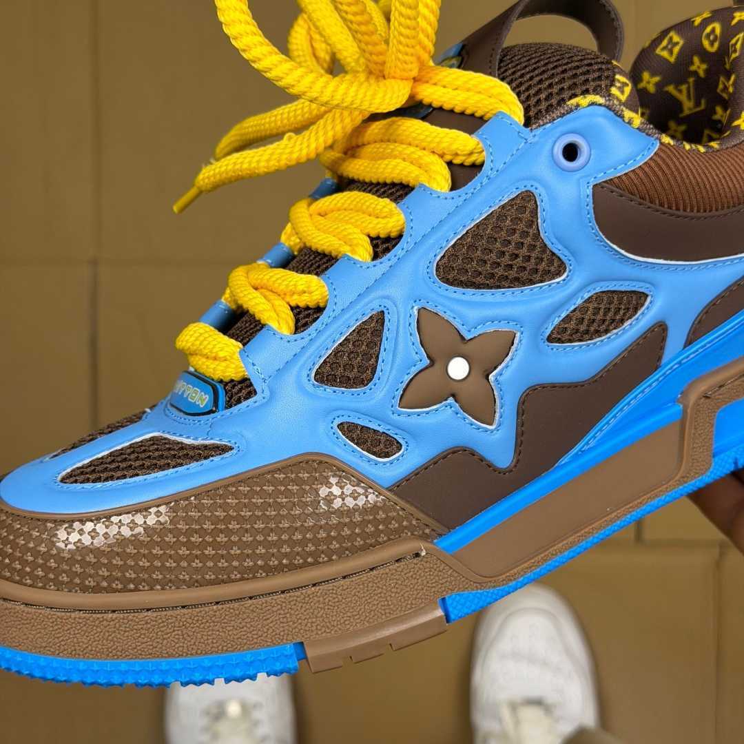 Blue and Brown Skates