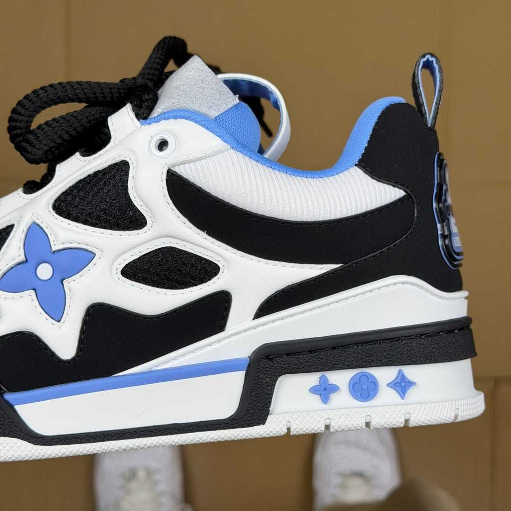 Blue, White, and Black Skates