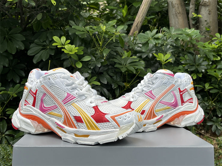 Pink, Yellow, and White Runners