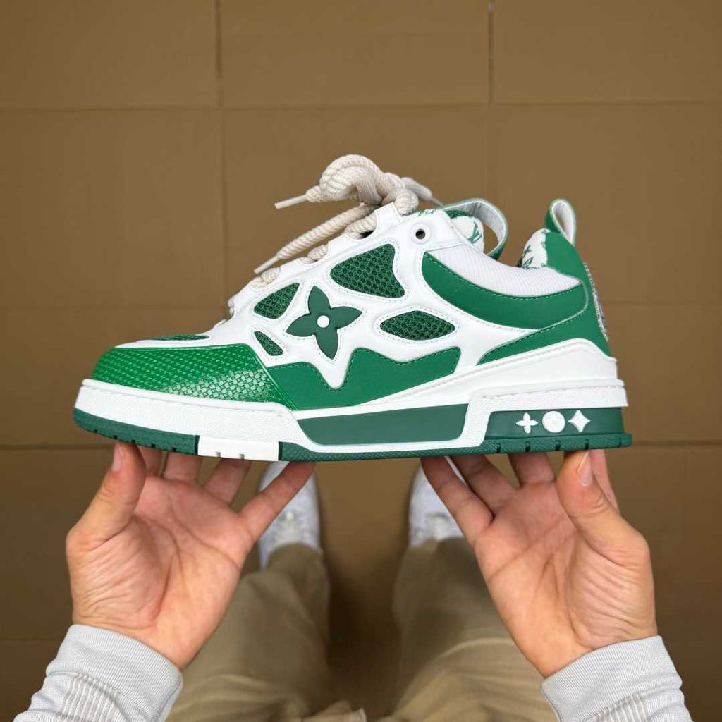 Green and White Skates