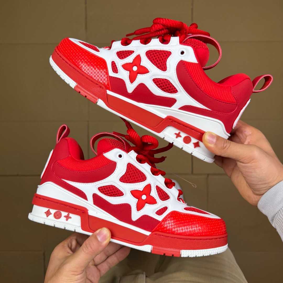 Red and White Skates