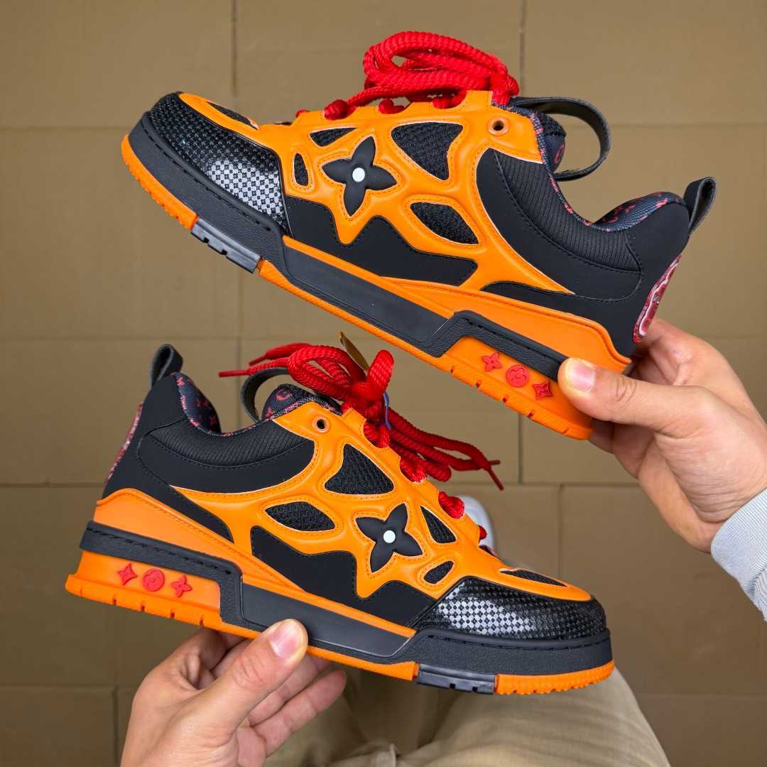 Orange and Black Skates