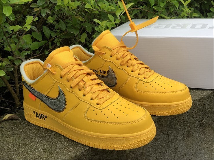 OFF-WHITE x Nike Air Force 1 University Gold