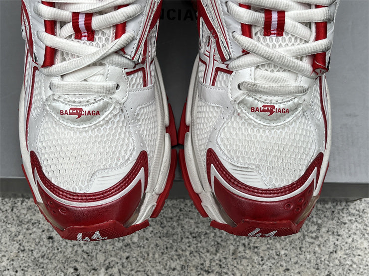 White and Red Runners