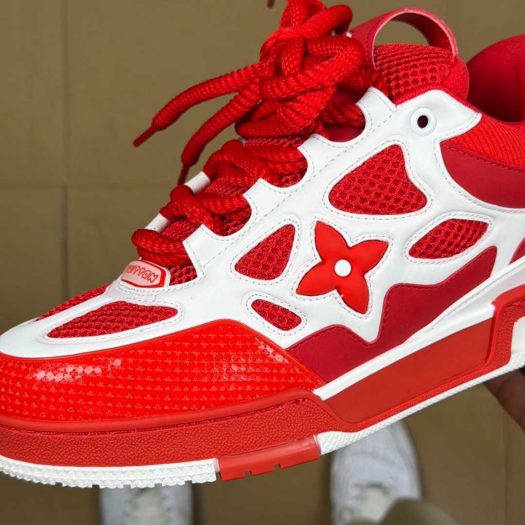 Red and White Skates