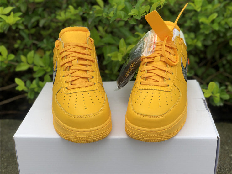 OFF-WHITE x Nike Air Force 1 University Gold