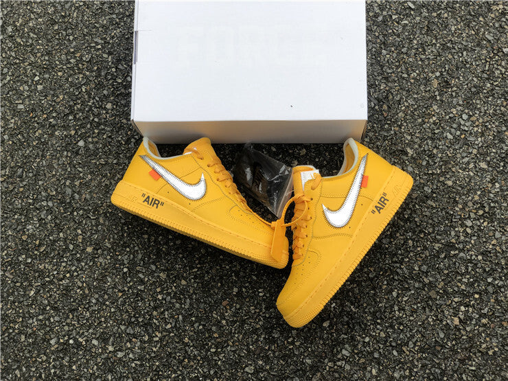 OFF-WHITE x Nike Air Force 1 University Gold