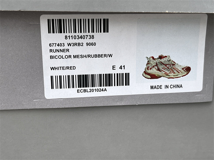 White and Red Runners