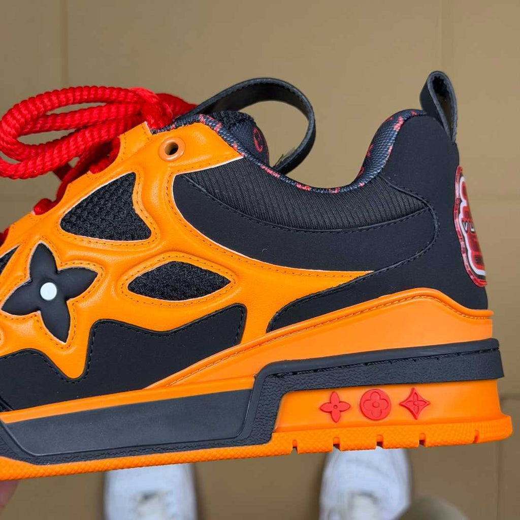 Orange and Black Skates