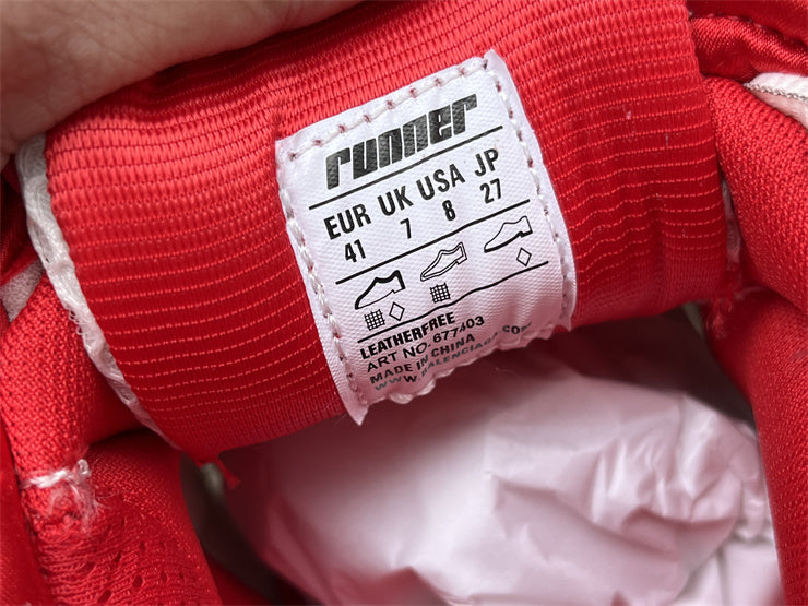 White and Red Runners