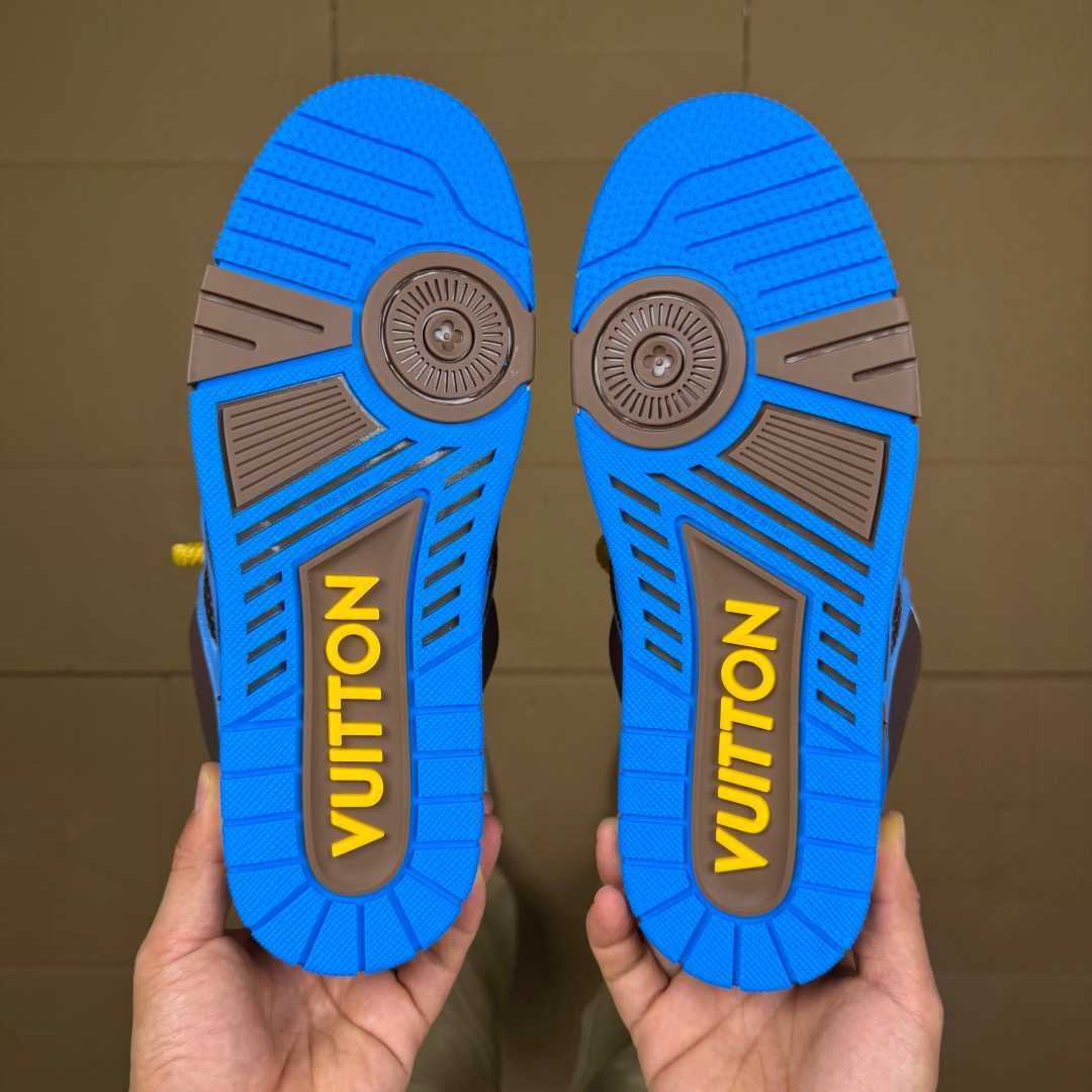 Blue and Brown Skates