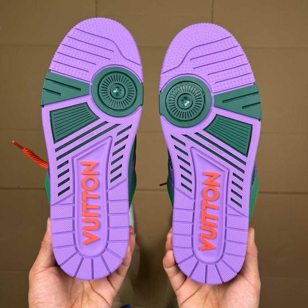 Purple and Green Skates