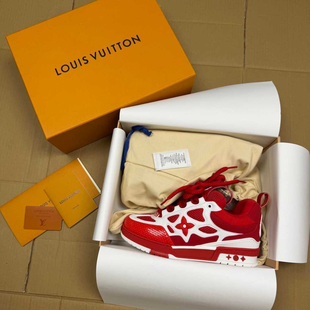 Red and White Skates