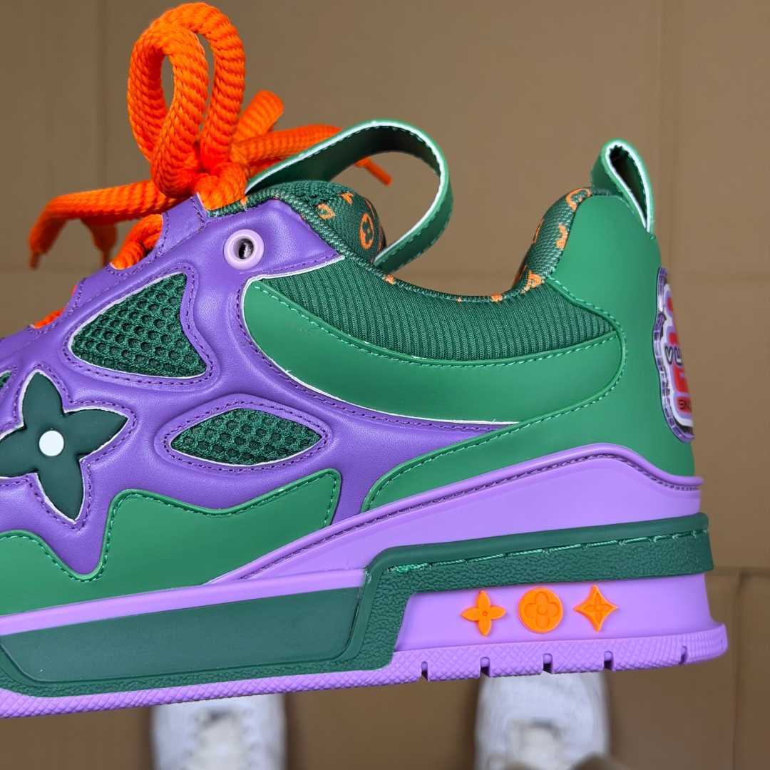Purple and Green Skates