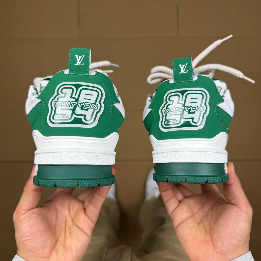 Green and White Skates