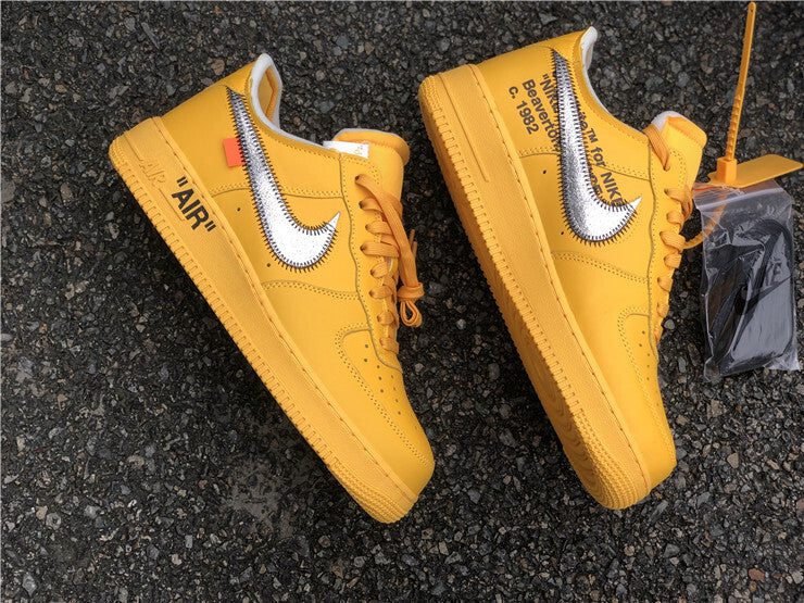 OFF-WHITE x Nike Air Force 1 University Gold