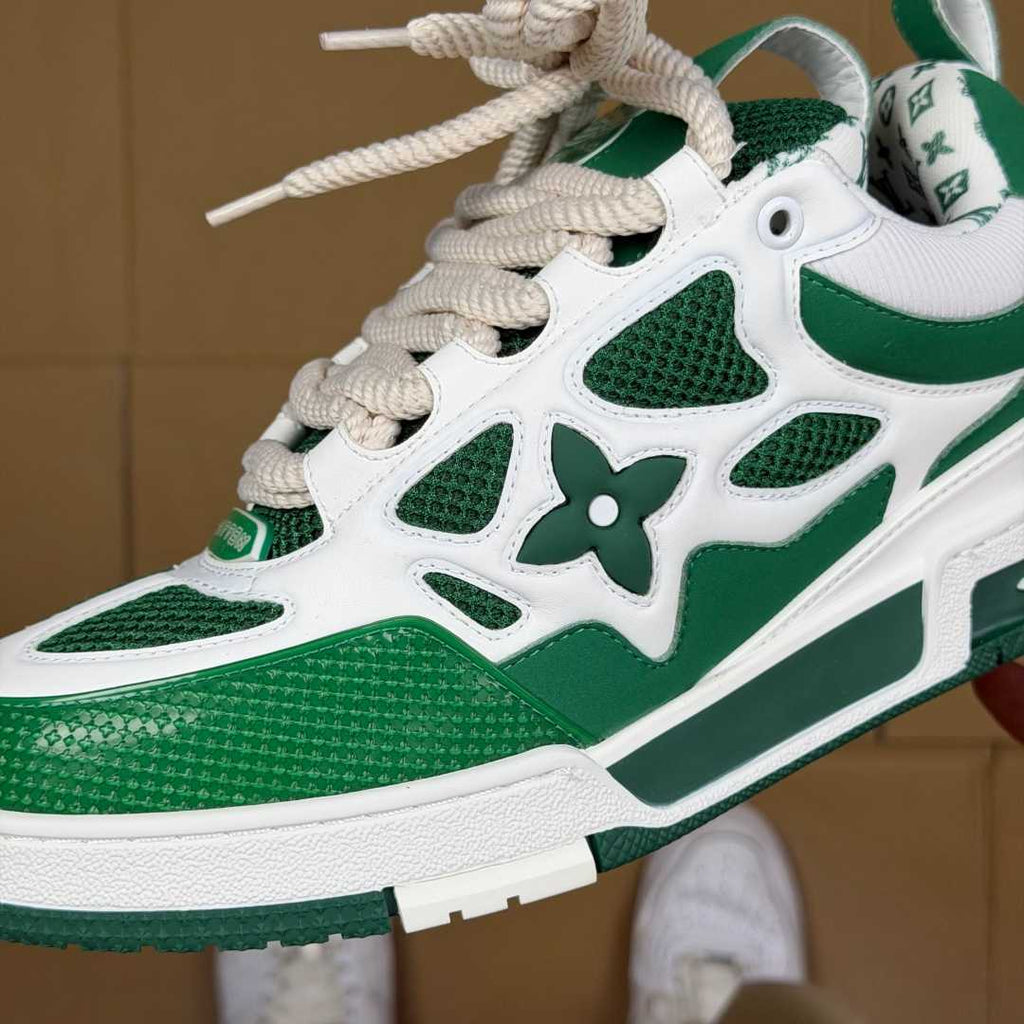 Green and White Skates