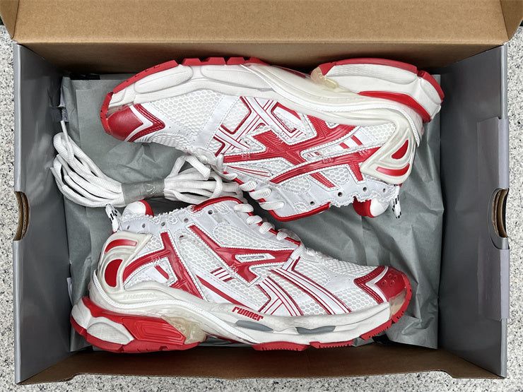 White and Red Runners