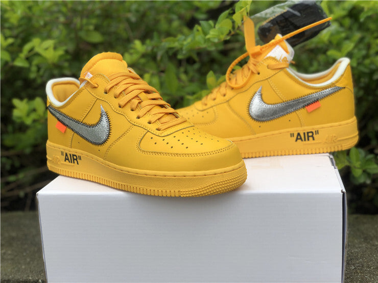 OFF-WHITE x Nike Air Force 1 University Gold