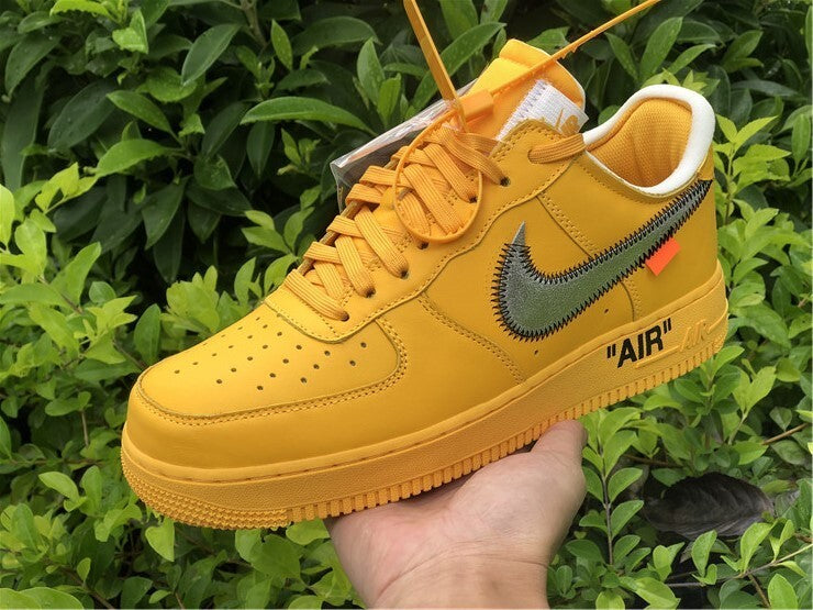 OFF-WHITE x Nike Air Force 1 University Gold