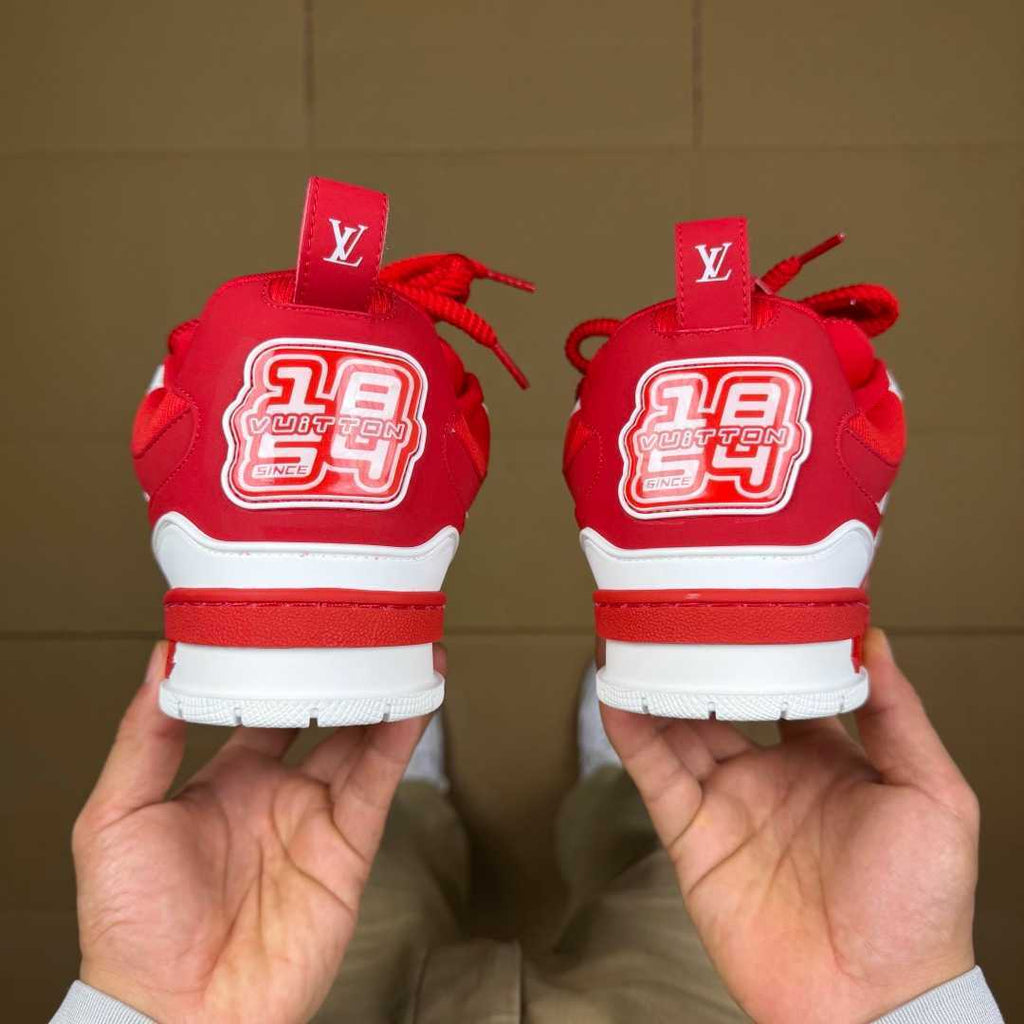 Red and White Skates