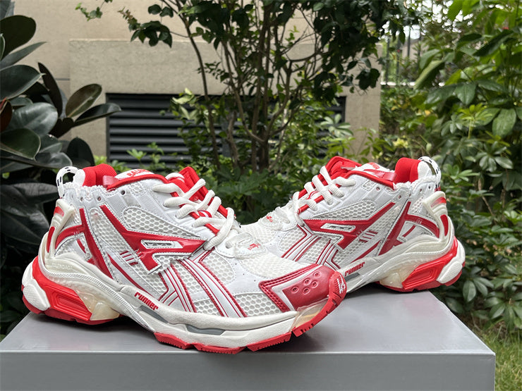 White and Red Runners