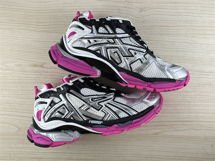 Pink, Grey, and Black Runners