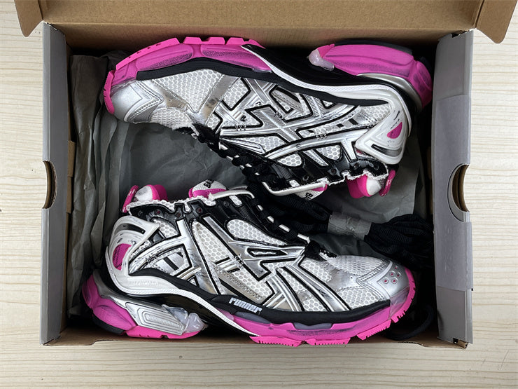Pink, Grey, and Black Runners
