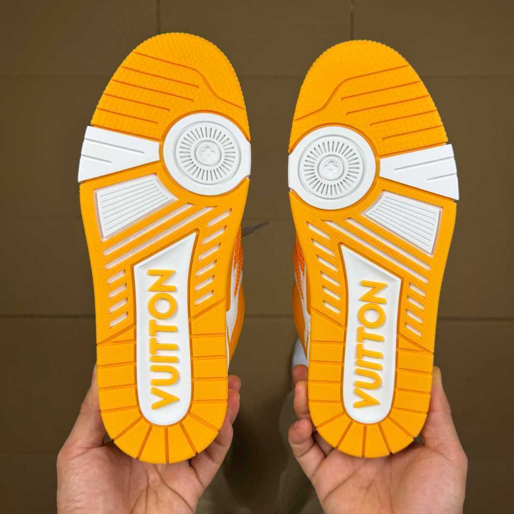 Orange and White Skates