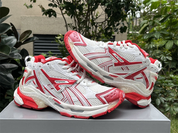 White and Red Runners
