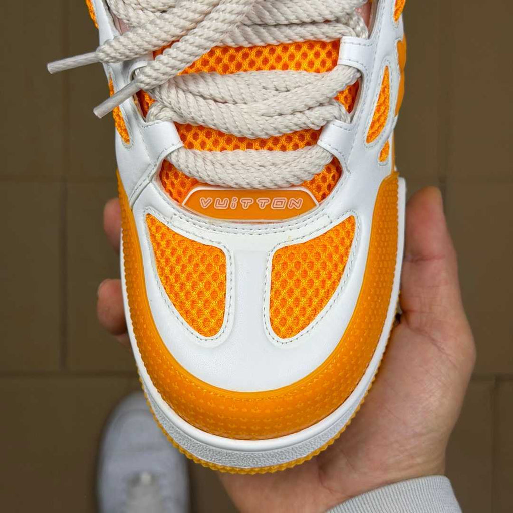 Orange and White Skates