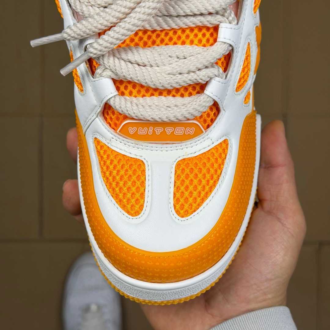 Orange and White Skates