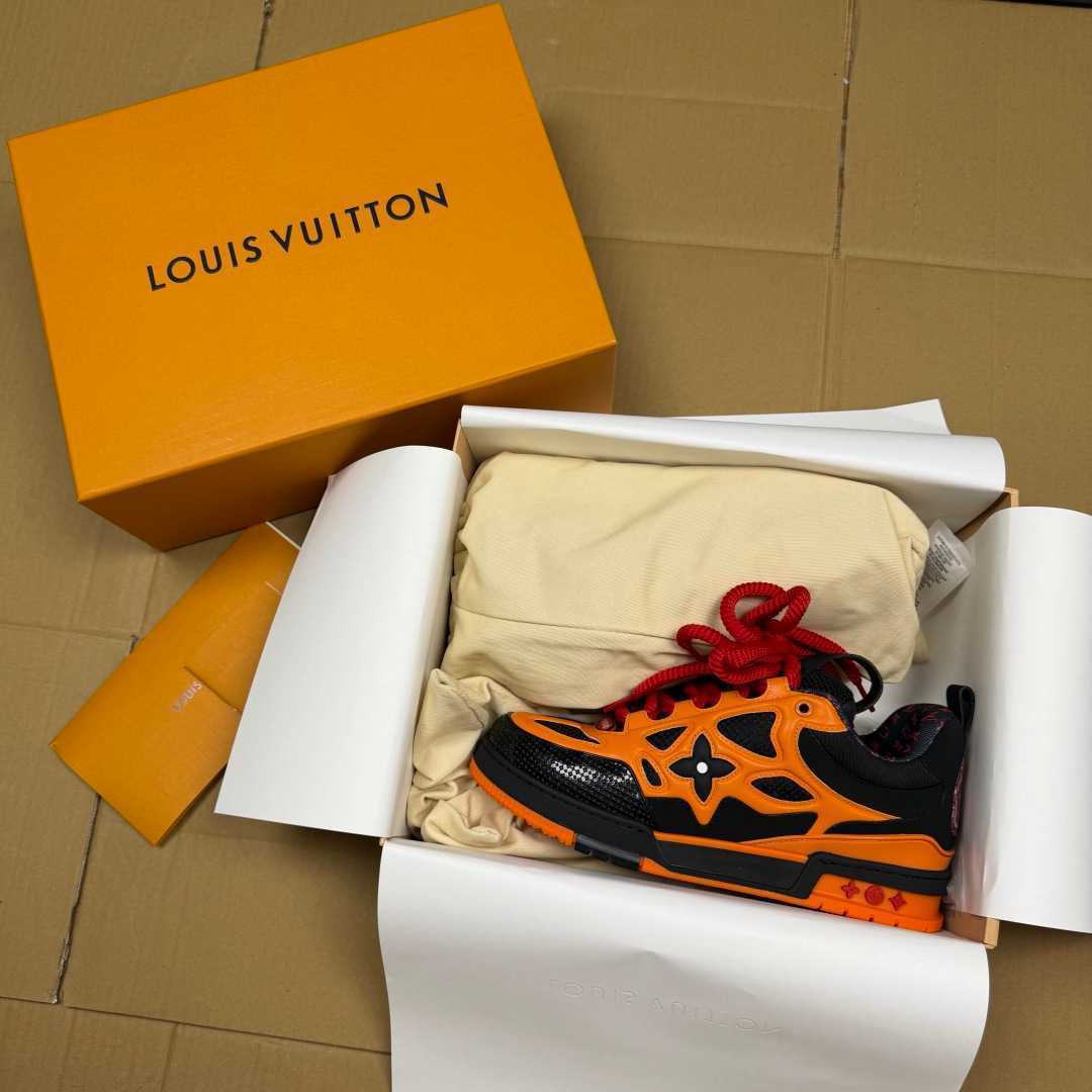 Orange and Black Skates