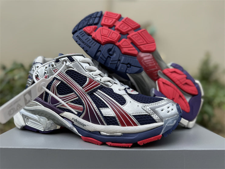Navy, Red, and Grey Runners